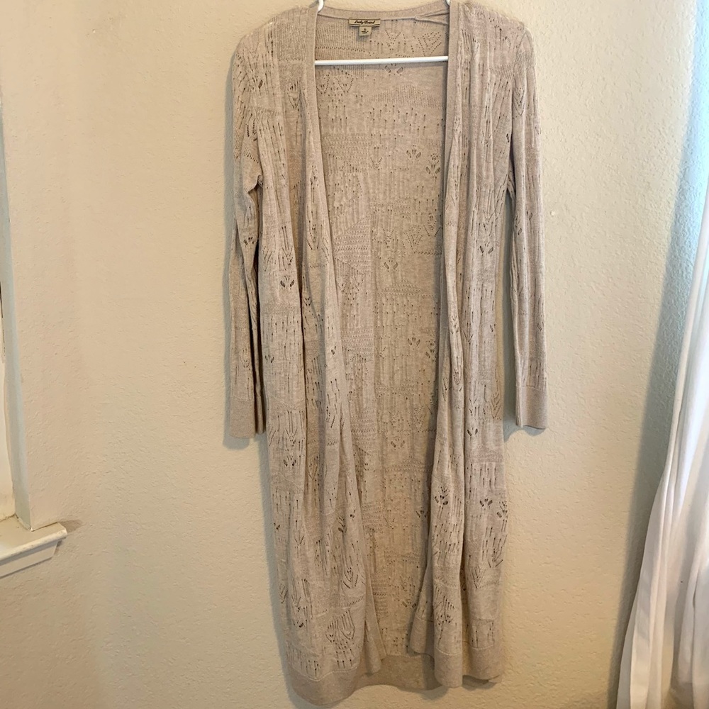 Lucky Brand Long Duster Cardigan Size Small $15